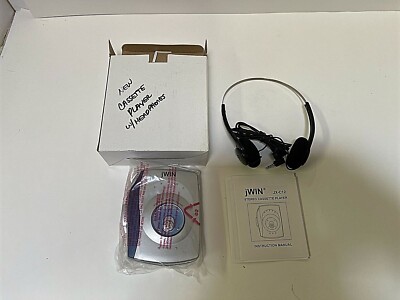 JWIN JX-C12 Personal Stereo Cassette Player BASS BOOST New Nib Music Headphones