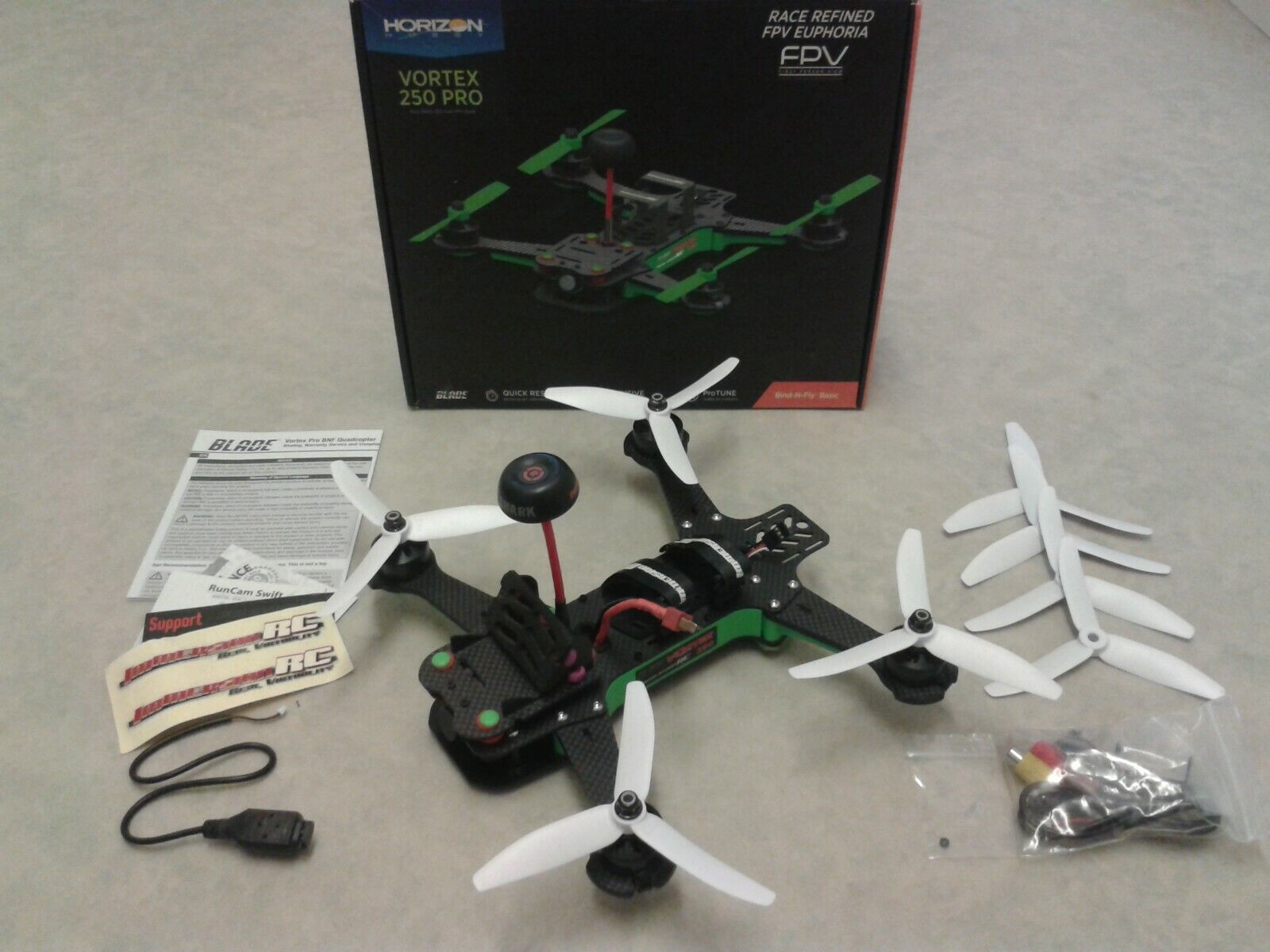 ImmersionRC Vortex 250 PRO RC Racing Drone 5.8GHz FPV Runcam Camera OSD More