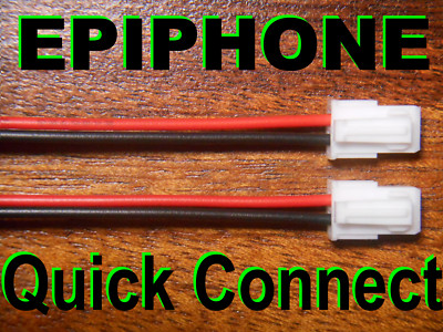 2 Quick Connect adapters for Epiphone 2-Wire pickup connector plug Gretsch Guild