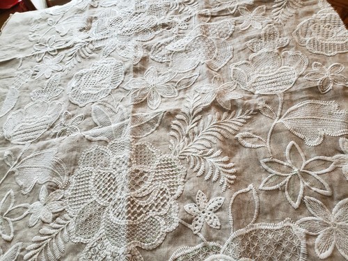 OSBORNE & LITTLE Fabric Remnant - ERAM SEQUIN - EMBROIDERY - INDIA  35x24   $494