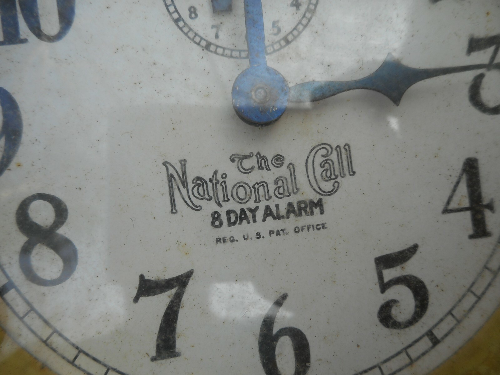 Antique The National Call Ingraham 8 Day Alarm Clock Peg Leg For Repair