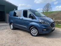 2020 FORD TRANSIT CUSTOM 130BHP SWB LIMITED BLUE FACTORY CREW CAB *NEW WET BELT*