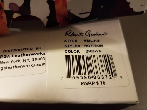 NIB Robert Graham Brown Pebble Grain Bi-fold Wallet RFID PROTECTION Reiling