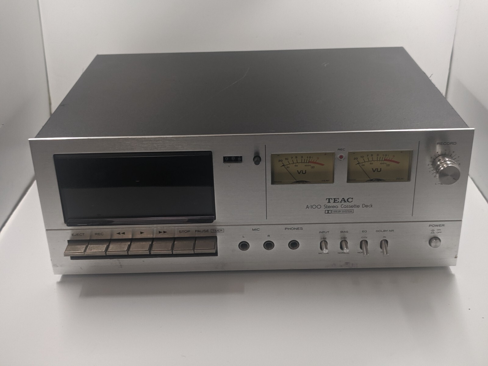 ラジオ・コンポ TEAC STREO CASSETTE DECK Vintage Rare Teac A-100 Stereo Cassette Deck Needs Belt