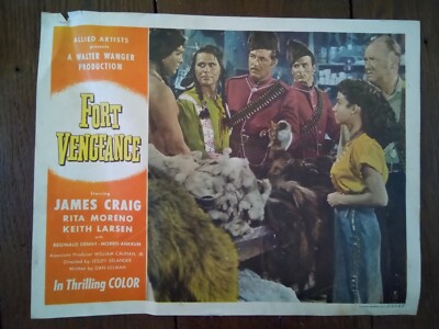Fort Vengence Lobby Card  James Craig, Rita Moreno, Keith Larson 53/125
