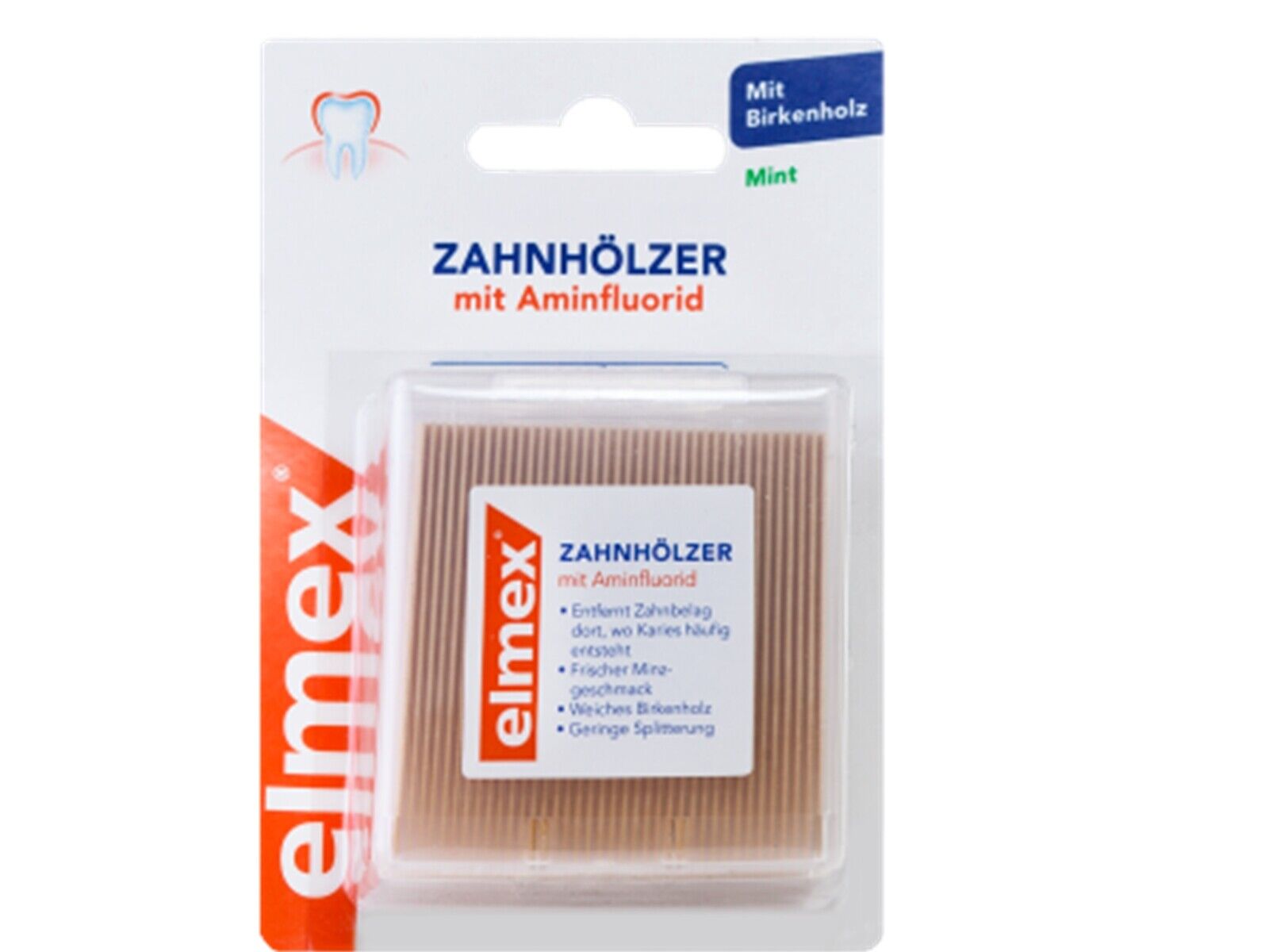 Elmex Zahnhölzer 3x 38 Stück mit Fluorid Zahnstocher Zahnzwischenräume reinigen