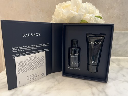NEW DIOR men Sauvage Eau de Parfum 0.34oz/10ml & Shower gel