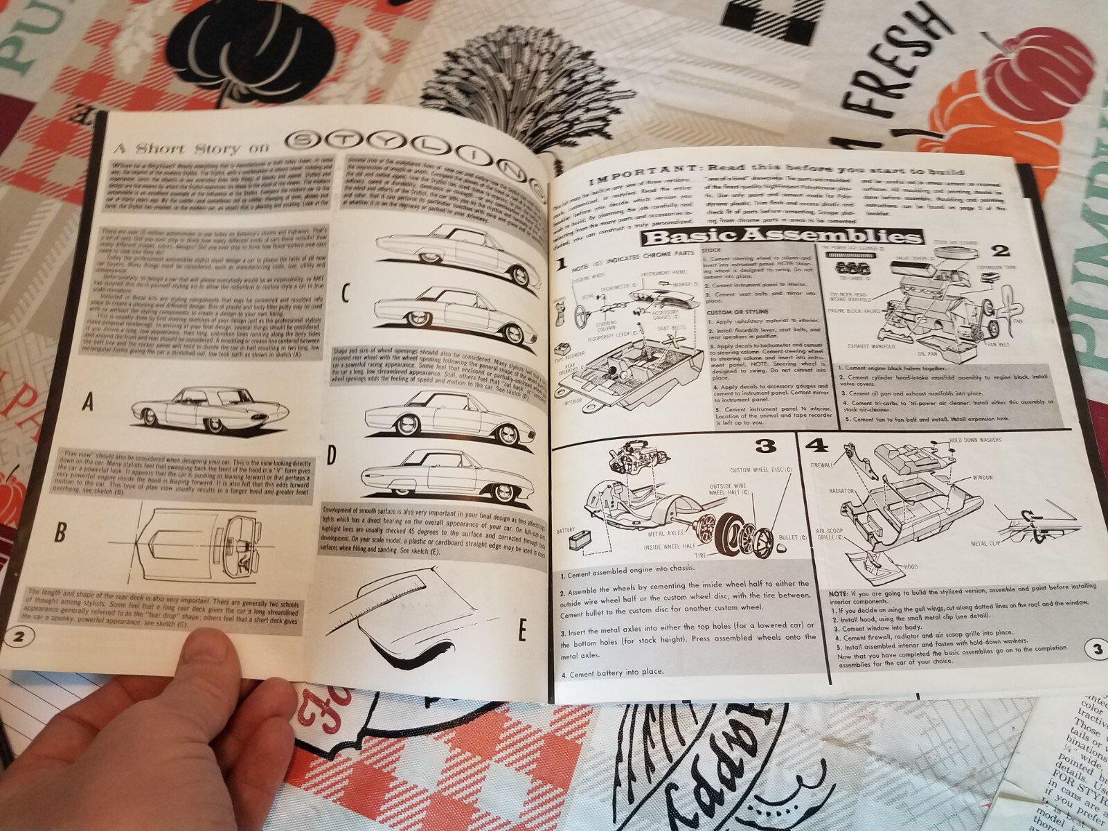 1962 Ford Thunderbird Hardtop AMT Model Car Instructions From 1962 EBG