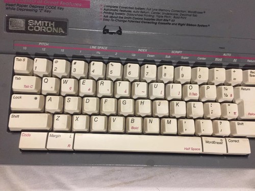 Vintage Smith Corona SL480  Electric Typewriter Model 5A - Works Great!