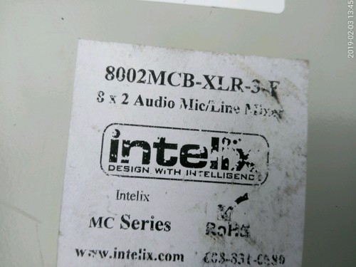 Intelix 8002MCB, 8 Channel Mixer with Limiter, Vintage Rack