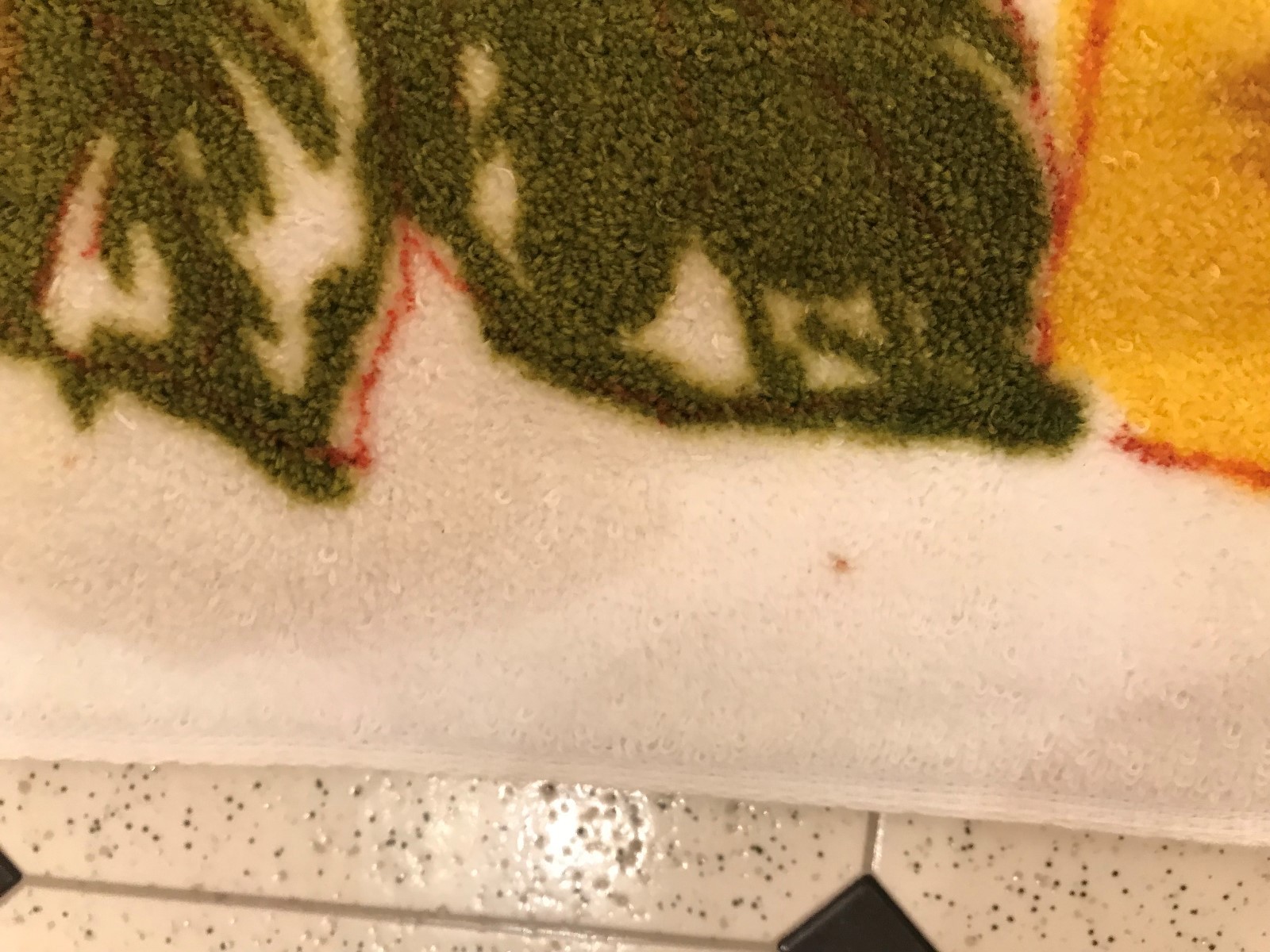 vintage 1960's bath towel,yellow and orange flowers on white Golden Crown