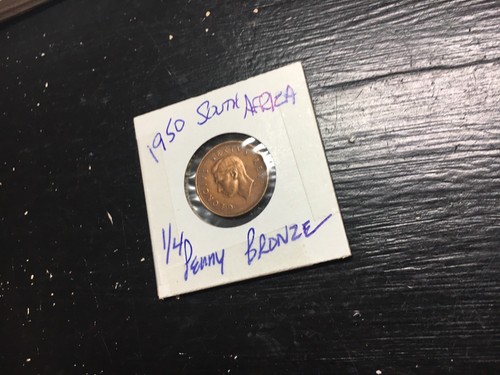 1950 South Africa 1/4 Penny COIN Bronze Circulated VG FS