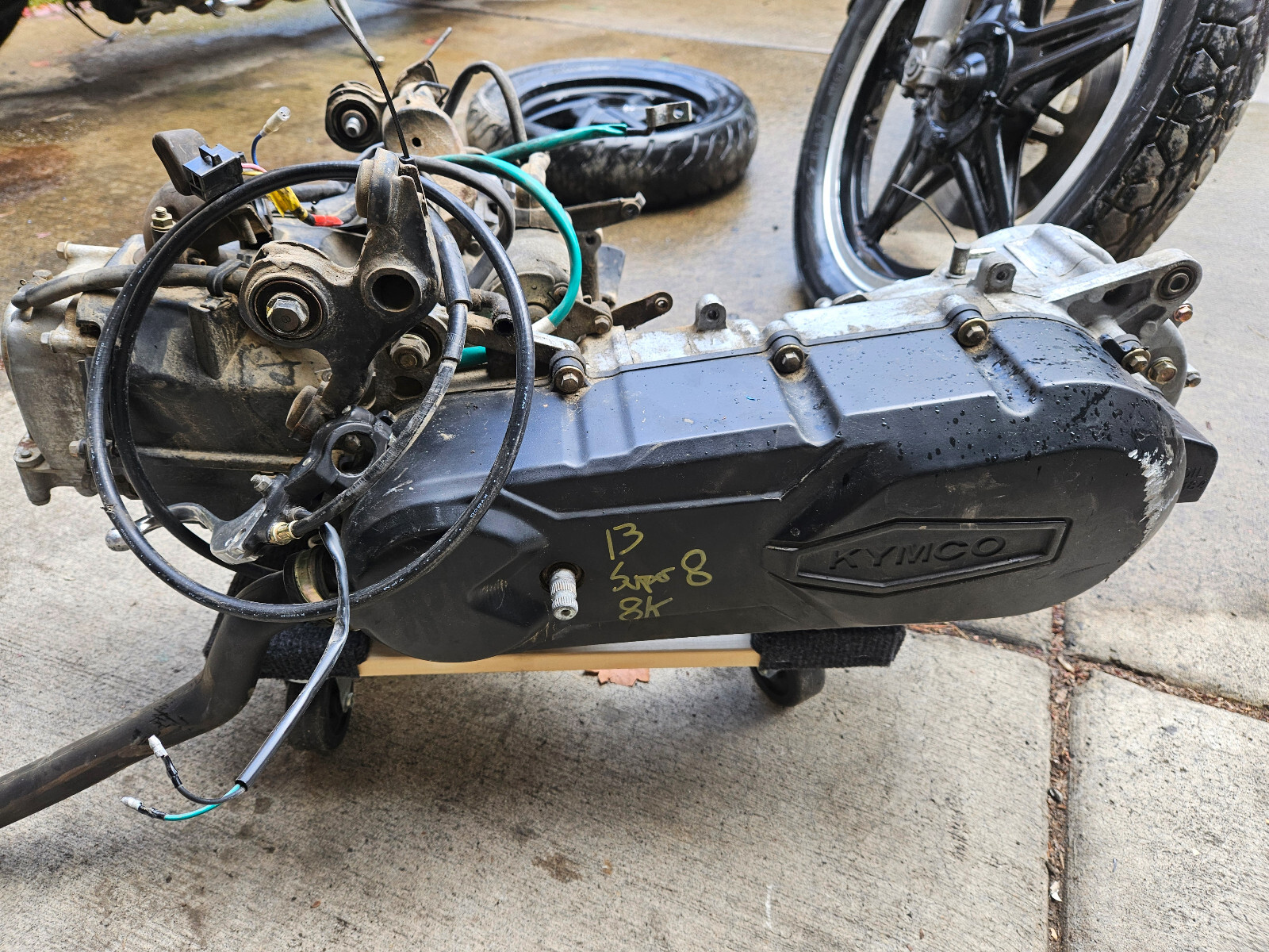08-15 KYMCO SUPER 8 150 COMPLETE ENGINE TRANSMISSION 08-15 KYMCO SUPER 8 150 COMPLETE ENGINE TRANSMISSION