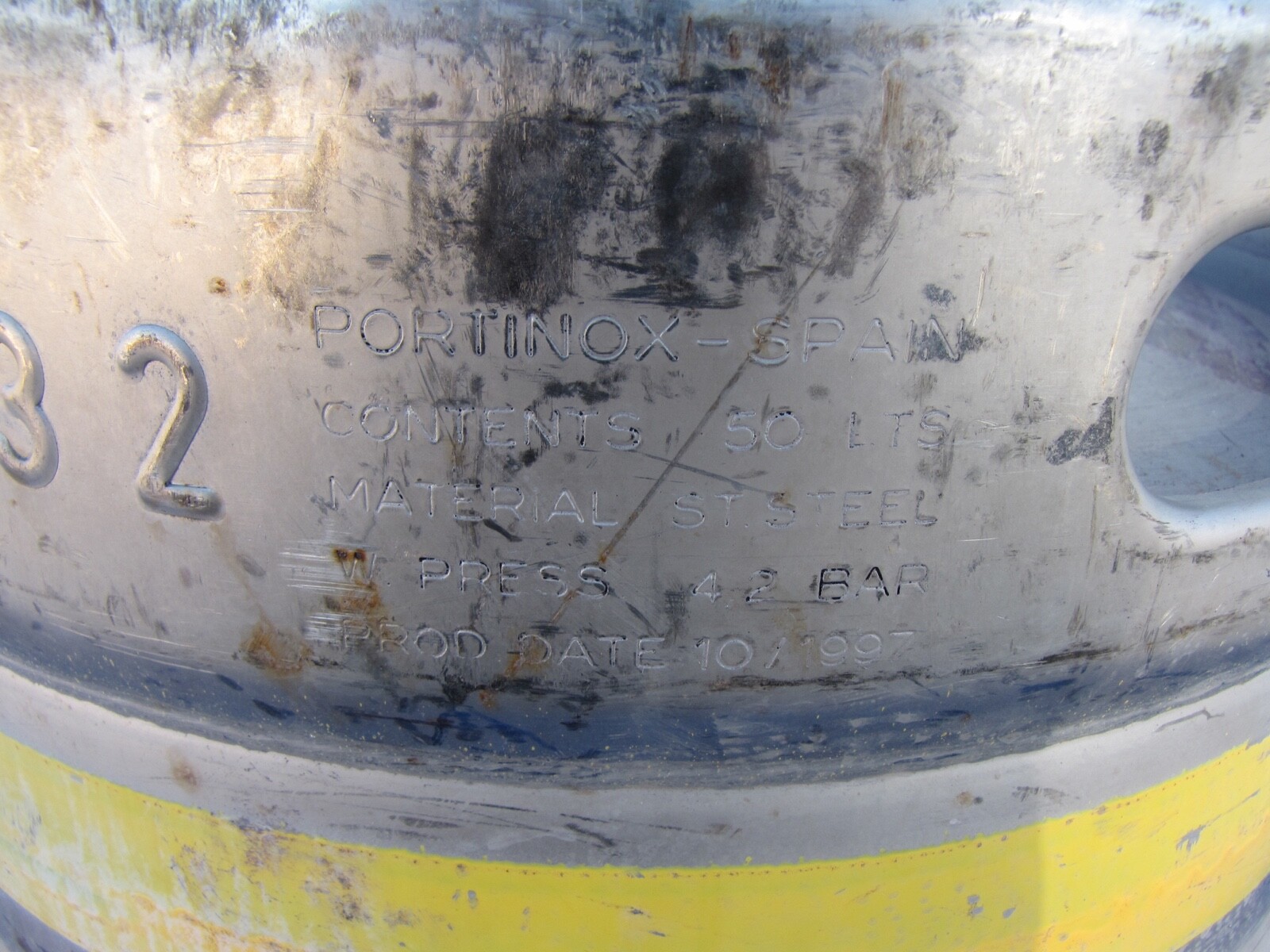 Beer Keg 1/2 Barrel Used Empty Stainless Steel Spain