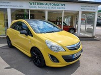 Corsa Limited 1.2 petrol 2 x remote keys 3 door Yellow Black roof & wheels