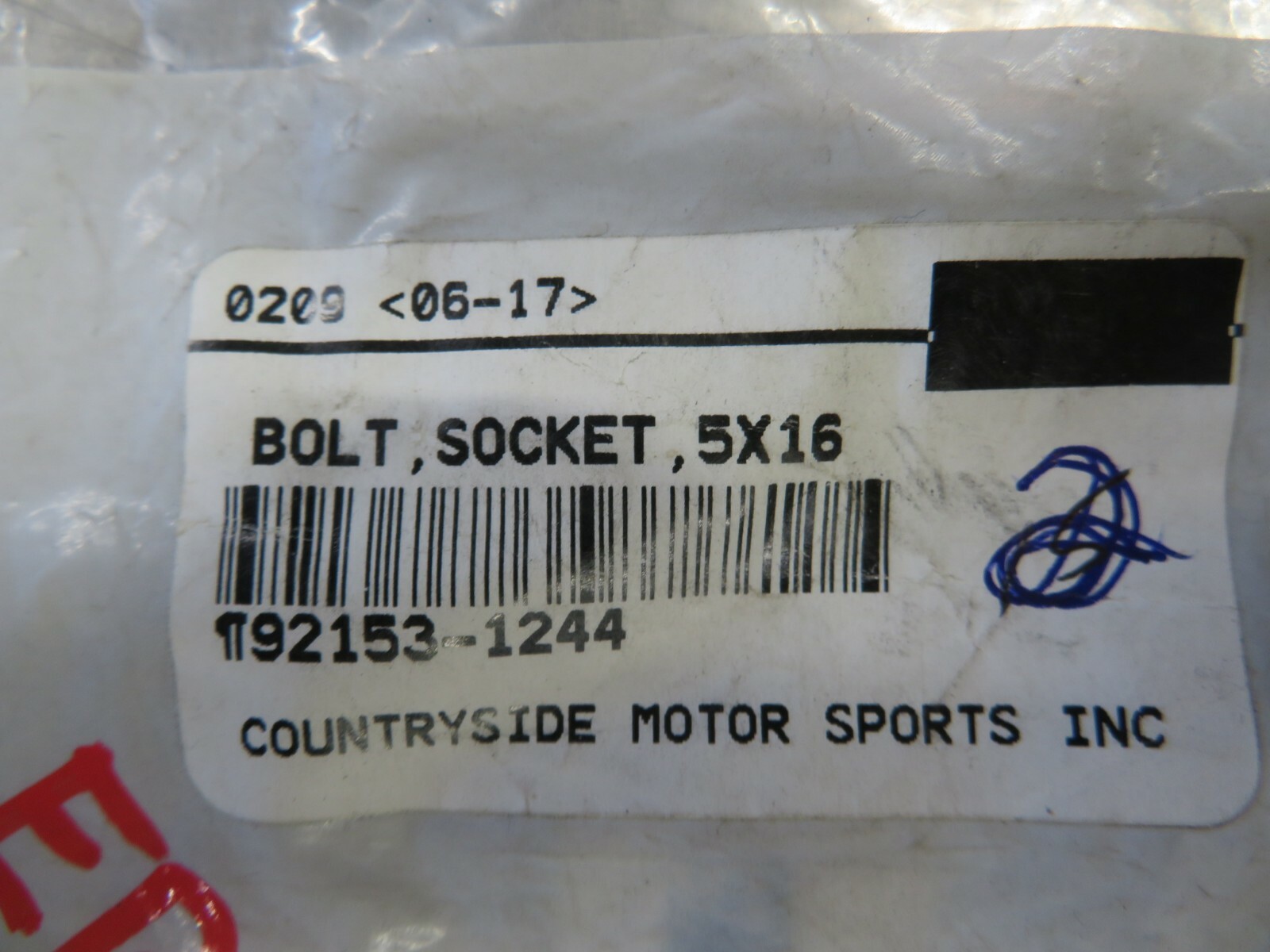 フェルト② EBC1590 NOS KAWASAKI 92153-1244 COWLING SOCKET BOLT 5X16