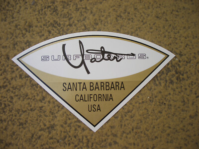 Vintage santa barbara surf shop yater sticker surfboard surfing surfer 1960s