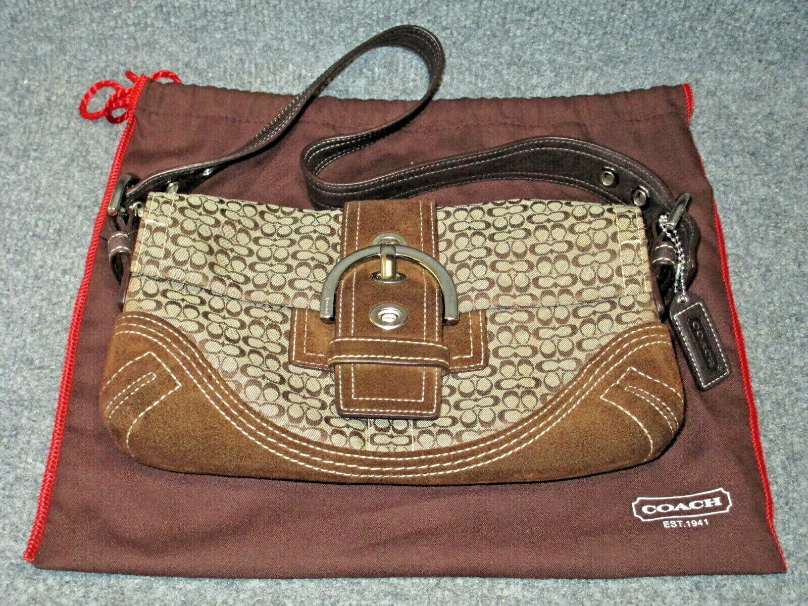 NWOT Coach Signature Soho Hobo Baguette Khaki & Brown NWOT Coach Signature Soho Hobo Baguette Khaki & Brown