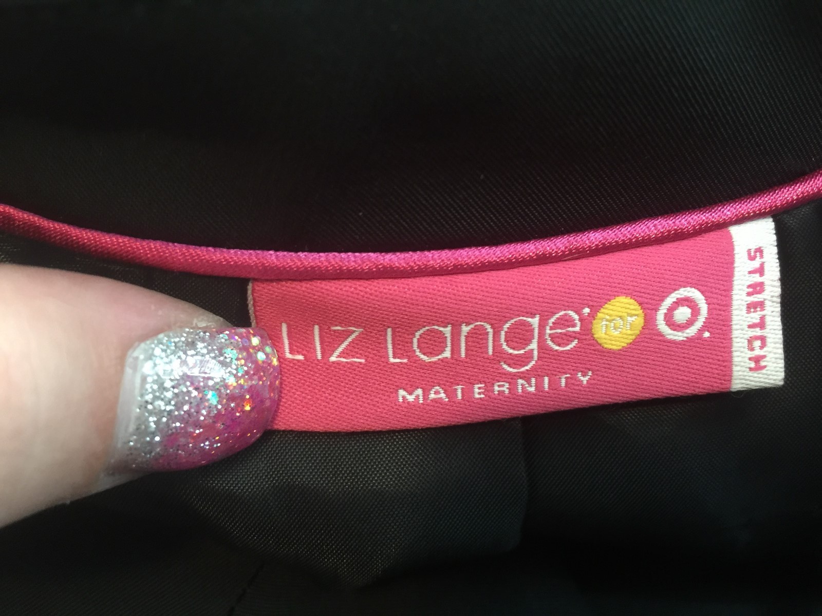 Liz Lange Women's Maternity Jacket Size L Black Long Sleeve Button Fastening