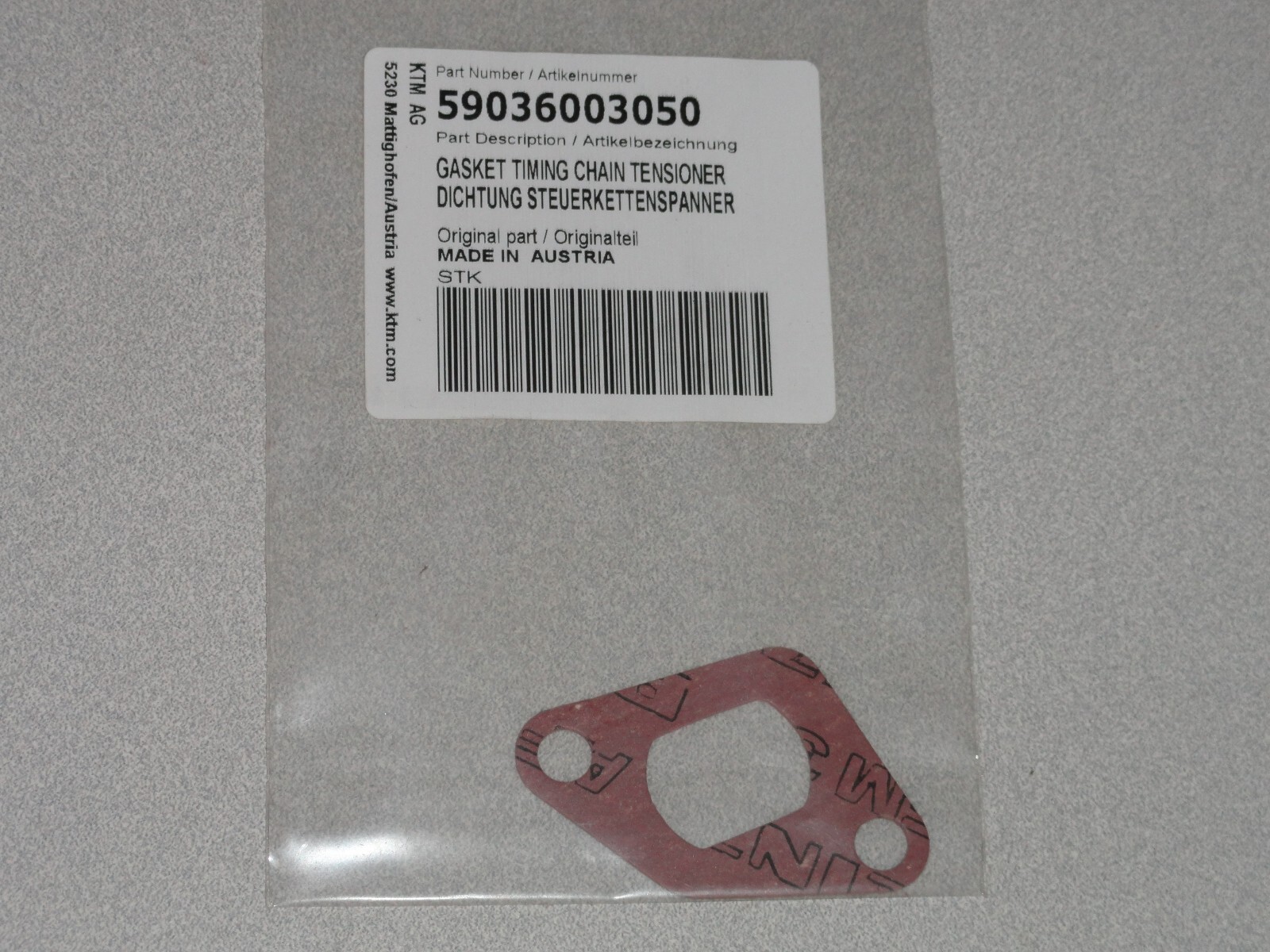 Cam chain tensioner gasket - 59036003050 *SALE* Cam chain tensioner gasket - 59036003050 *SALE*