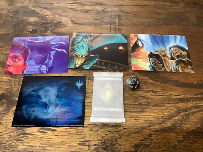 MTG Magic The Gathering Duskmourn 2024 Poster And 20 Foil Land Lot + D20 Dice