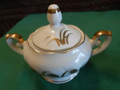 Beautiful LEFTON China Handpainted SUGAR and CREAMER