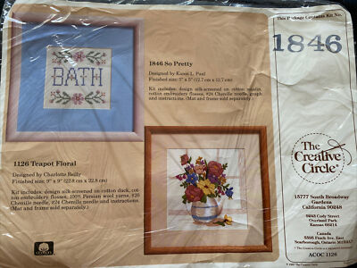So Pretty BATH Creative Circle #1846 Cross Stitch Kit Vintage Sealed