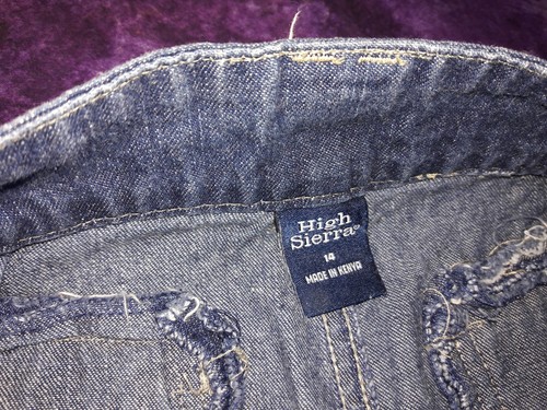 Vintage High waisted Rise denim jeans shorts Girls Size 14 High Sierra