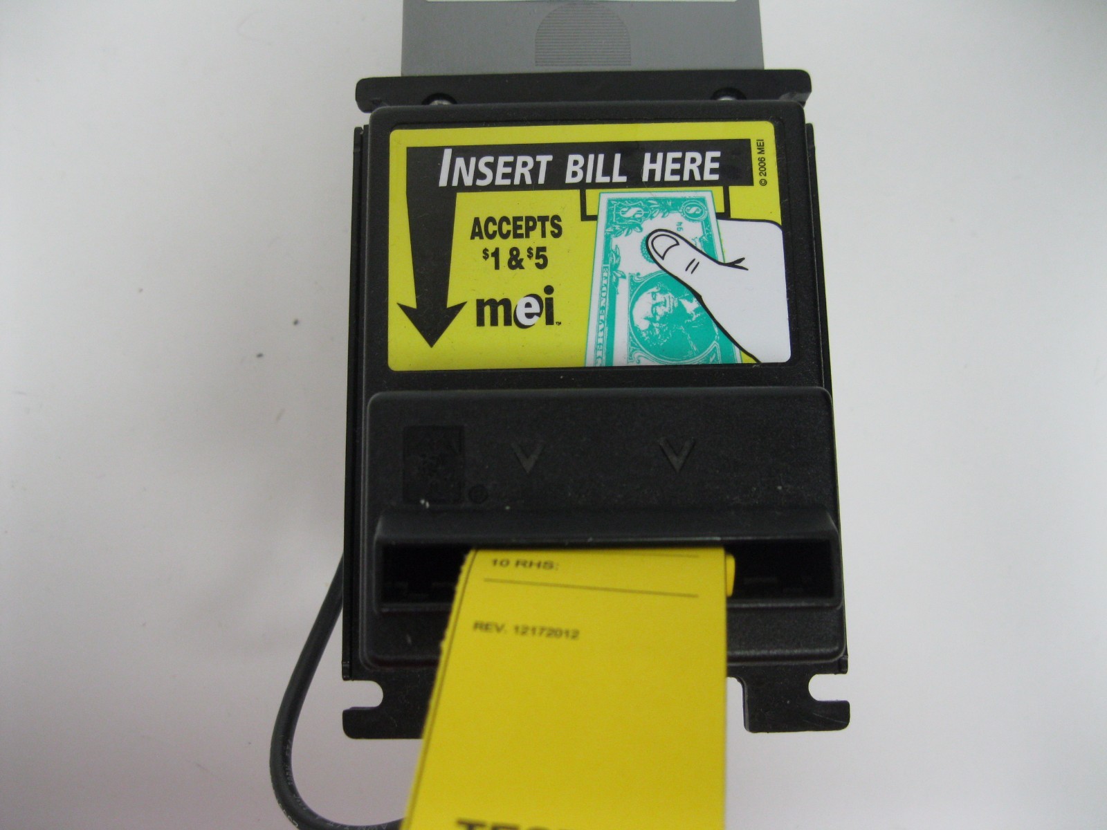 Mars MEI VN2511 120v Bill Acceptor Validator $1 & $5 Vending  - Tested Working 