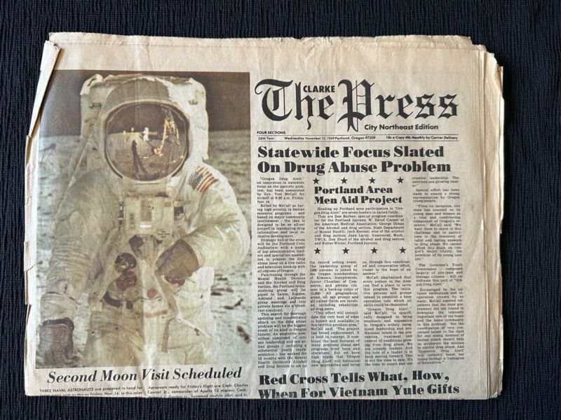 November 12, 1969 The Clark Press Newspaper 2nd Moon Visit Scheduled
