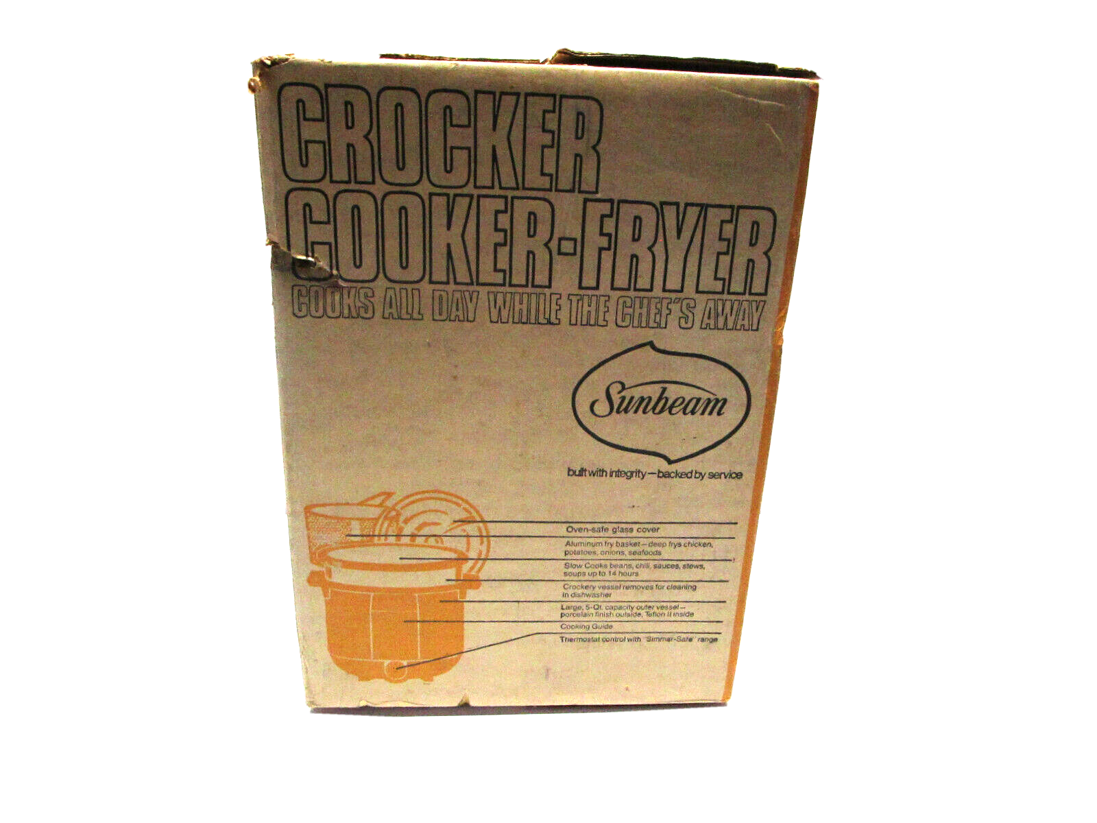 ~ Slow Cooker ~ Deep Fryer Harvest Gold 9-13 Nib