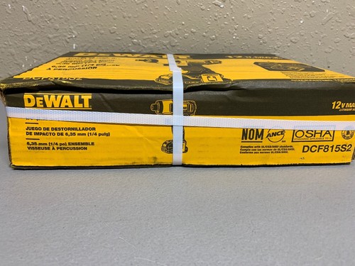 DEWALT DCF815S2 1/4-Inch 12 Volt Max 12V Cordless Impact Driver Kit  (new)
