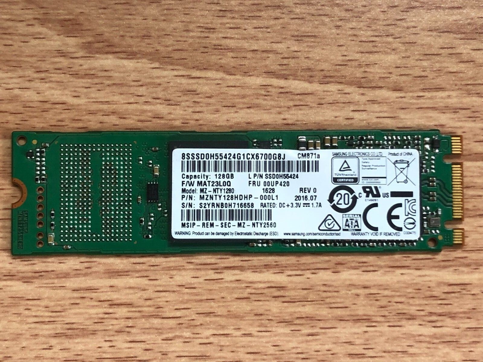 【10枚セット】Samsung SSD MZ-NTY1280 128G M.2 SAMSUNG MZ-NTY1280 CM871A 128GB M.2 2280 SATA 6GBPS SSD
