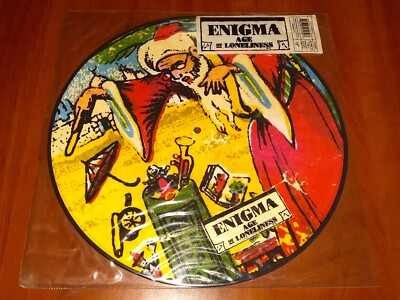 ENIGMA AGE OF LONELINESS *RARE* 12" PICTURE DISC VINYL UK 1994 STICKERED SLEEVE!
