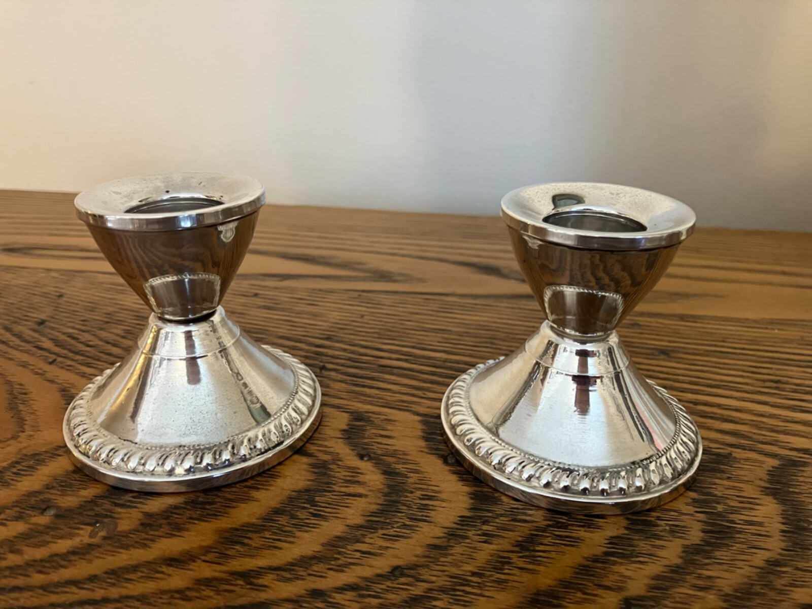DUCHIN社　STERLING　SILVER　キャンドルスタンド　MR6632 Duchin Sterling Silver Weighted Candlesticks, Rope Trim, 2 3