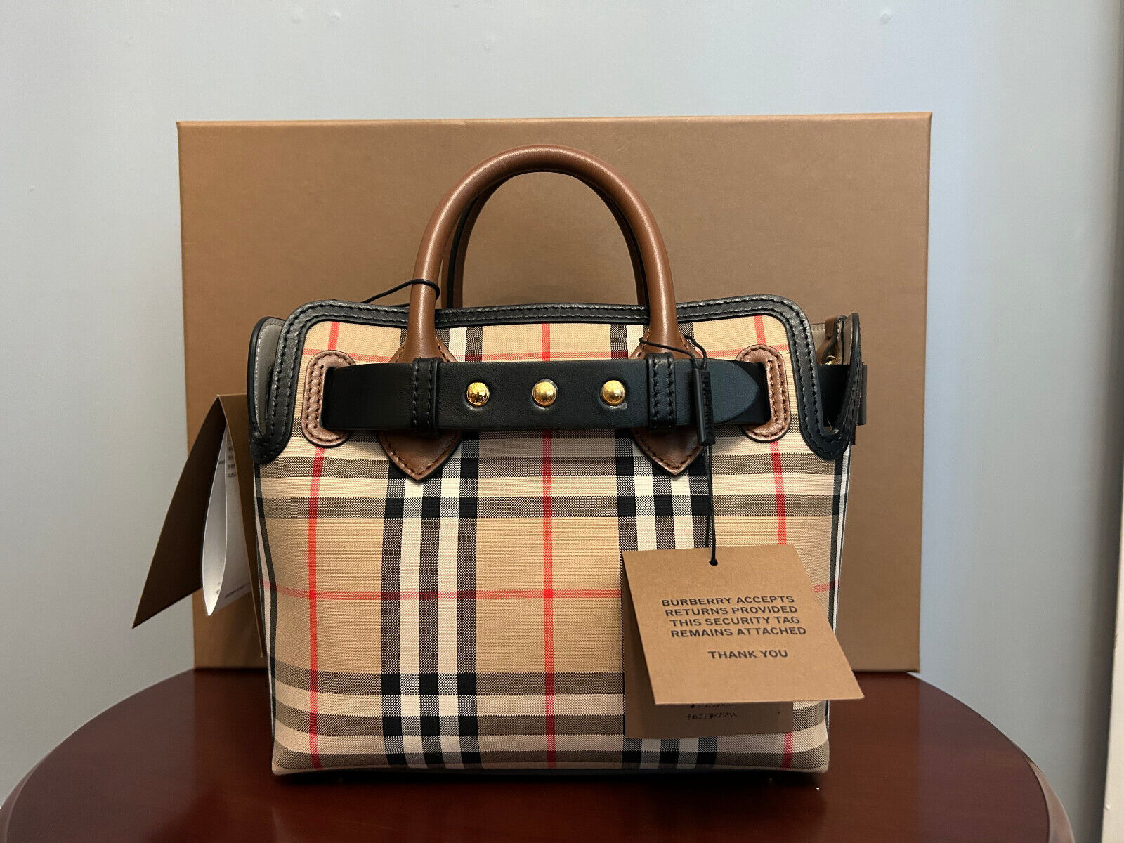 BURBERRY Mini Vintage Check Triple Stud Belt Bag, BNWT | eBay BURBERRY Mini Vintage Check Triple Stud Belt Bag, BNWT | eBay