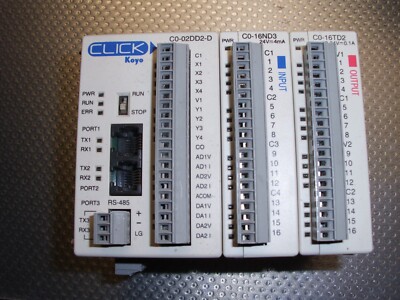 AUTOMATION DIRECT Click Koyo PLC C0-02DD2-D, C0-16ND3, C0-16TD2