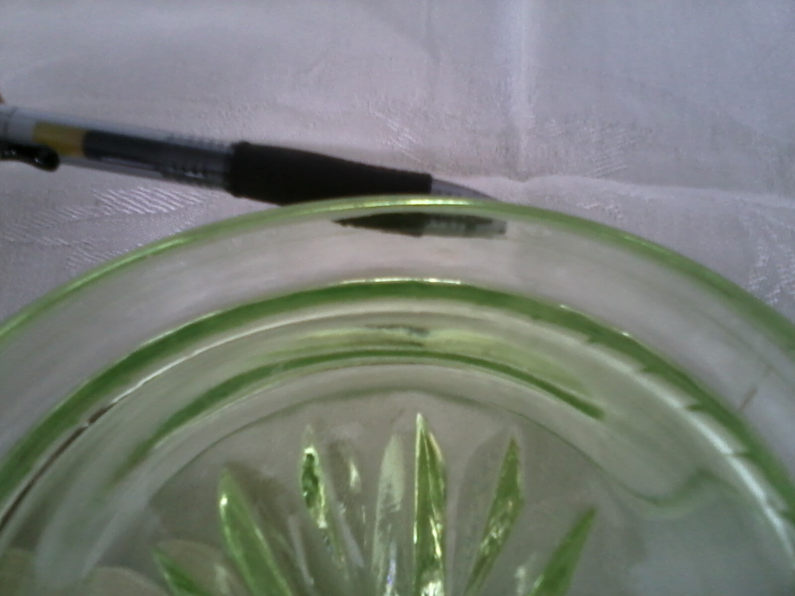 Vintage Large Green Depression Glass Citrus Reamer/Juicer Vaseline