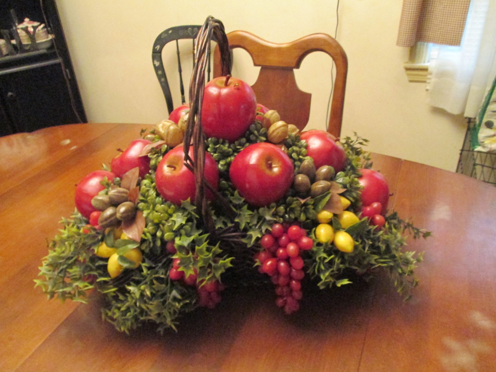 Vintage 1950s FRUIT Nut Basket Fake Realistic Kitchen STAGE Prop XXL Piece