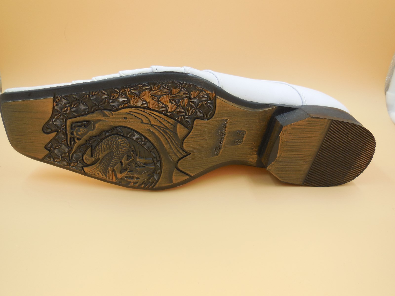 NEW MENS SIZE 8.5 ALBERTO FELLINI HARLEM WHITE DRESS SHOES / OXFORDS