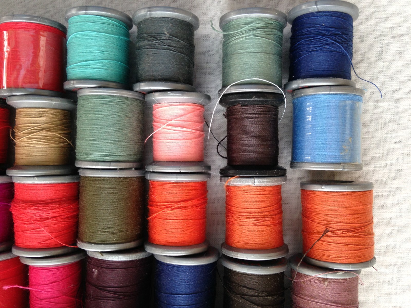 Lot of 55 Molnlycke Sewing Thread New & Used Large & Small Spools