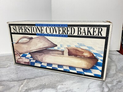 Superstone Covered Bread Baker | Unglazed New! Open Box Free Shipping!