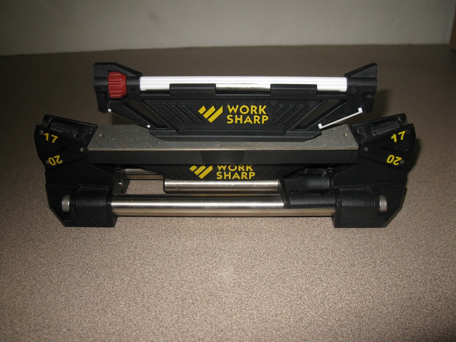 Knife Sharpener,6 W In.,320/600 Grit WORK SHARP WSGSS WITH BOX.