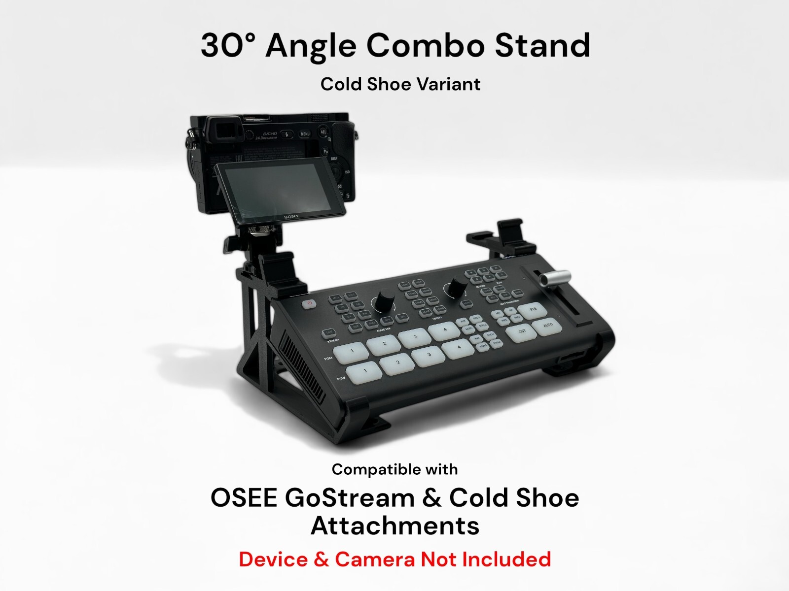 Combo Stand for Osee GoStream Deck and Multiple Cold Shoe Combo Stand for Osee GoStream Deck and Multiple Cold Shoe