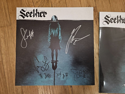 SEETHER SIGNED THE SURFACE SEEMS SO FAR VINYL ART LITHOGRAPH /POSTER 2024