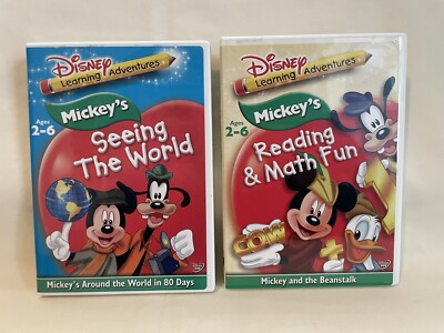 Disney Learning Adventures-Mickey's Seeing the World & Reading and Math Fun DVDS