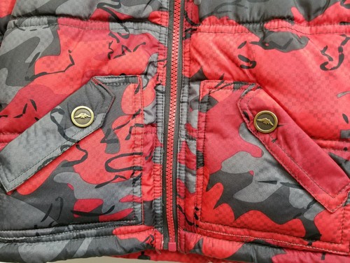 Pacific Trail Puffer Jacket 18 Months Red Black Gray 100% Polyester