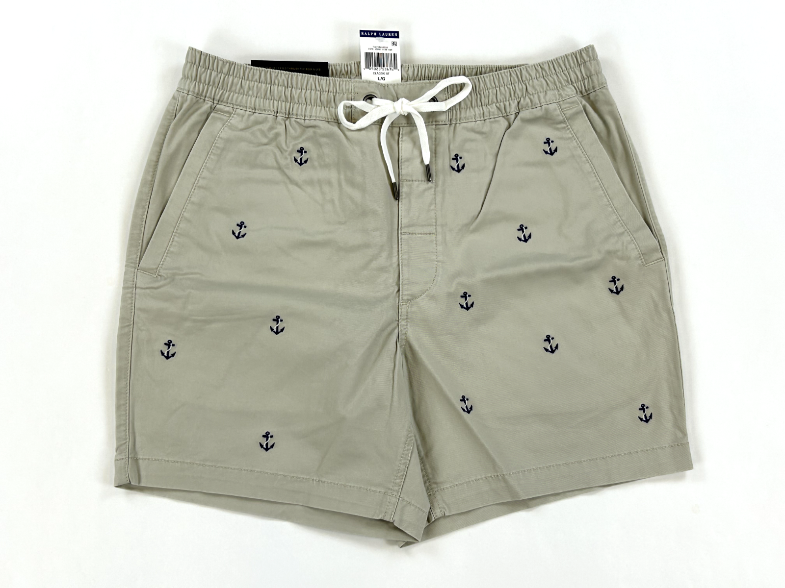 Шорты Polo Ralph Lauren Classic Fit 6 - Классические коричневые с застежками-якорями - Размер: Большой