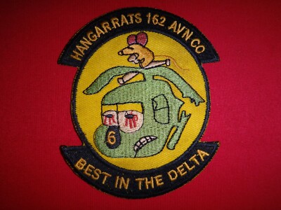 Armée Américaine 162nd Aviation Compagnie Hangar Rats Best En The Delta Vietnam