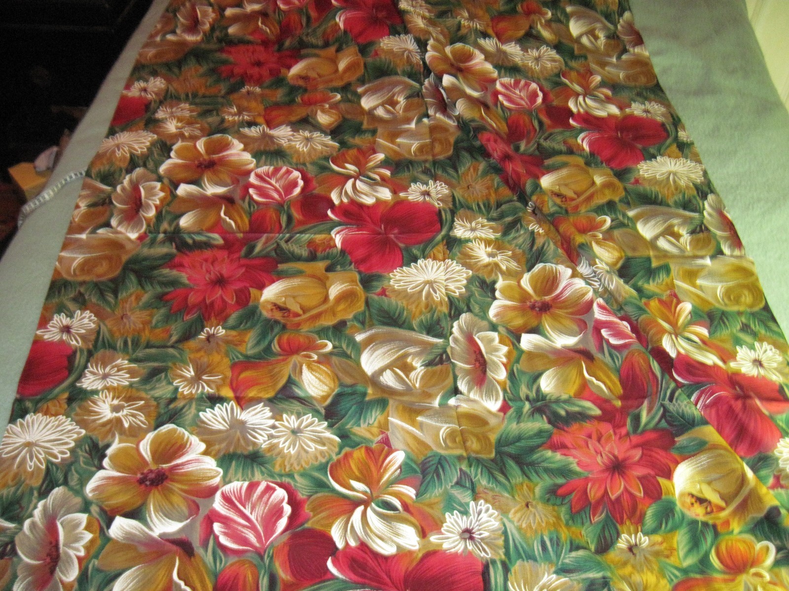 Vtg Fabric Bold Florals 5